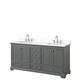 Option Dark Gray, Chrome Trim, White Quartz Top