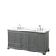Option Dark Gray, Chrome Trim, White Quartz Top