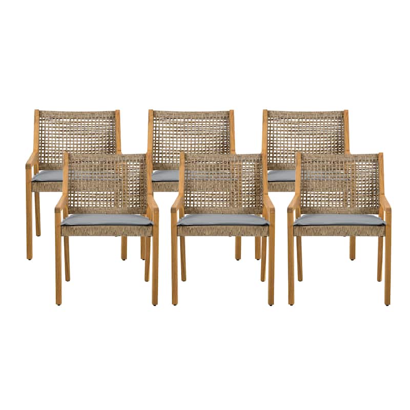 Christopher Knight Home- Elowen Acacia Wood Outdoor Dining Chair