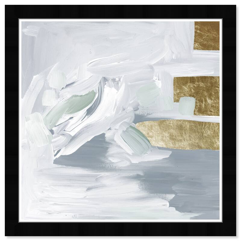Wynwood Studio Prints Abstract Faded Into Gold White and Modern & Contemporary Wall Art Canvas Print