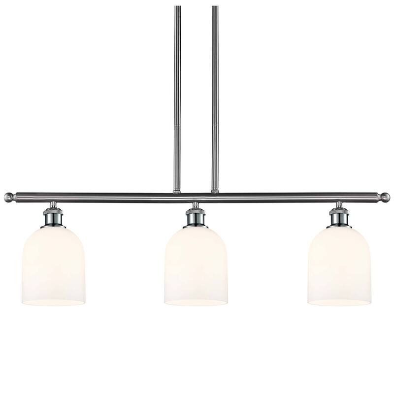 Innovations Lighting 516-3I-10-36 Bella Pendant Bella 3 Light 36" Wide - Brushed Satin Nickel / Gloss White
