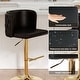 preview thumbnail 32 of 46, Swivel Bar Stools Set of 2, Modern PU Bar Stools with Backs - Counter Height