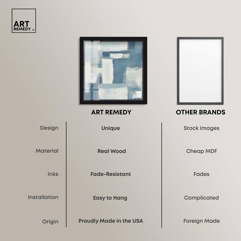 Deconstructed Blue III Shadowbox by Art Remedy