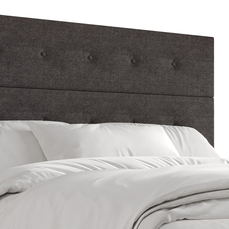 CraftPorch Luxury Button Tufted Upholstered Linen Bed