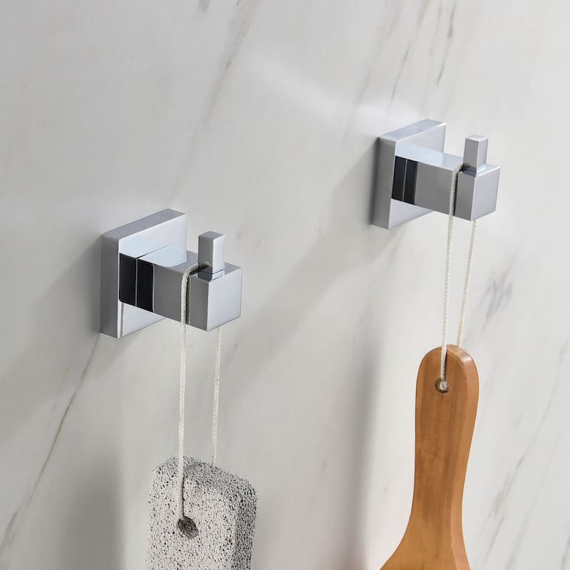 Cube Bathroom Towel & Robe Hook 2 Count