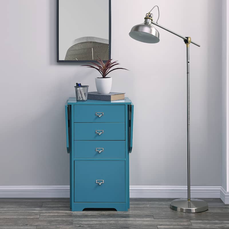 SEI Furniture London White Fold-out Organizer and Craft Desk