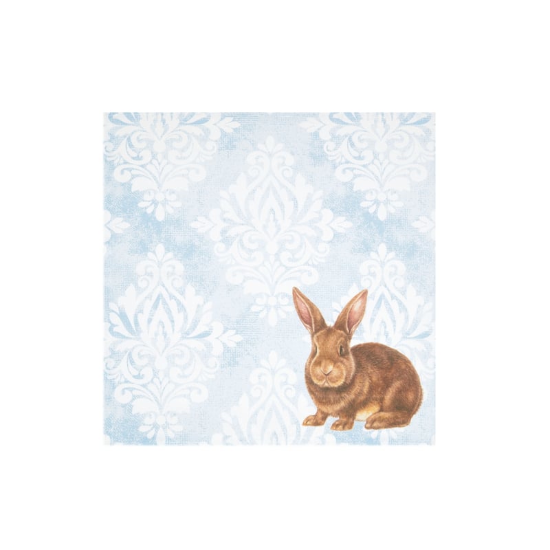 Damask Bunny Cotton Napkin Machine Washable Set of 6