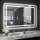 preview thumbnail 35 of 38, KIOTEE LED Mirror Lights Anti-Fog Frameless Bathroom Vanity Mirror in Tempered Glass 48x32
