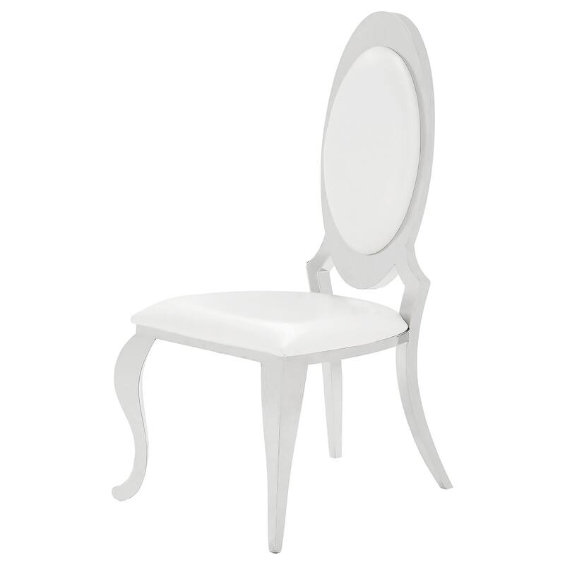 Chester Cream White Upholstered Dining Side Chair (Set of 2)