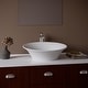 preview thumbnail 3 of 9, Karran Quattro Vibrant Matte White Acrylic 21 in. Oval Bathrom Vessel Sink