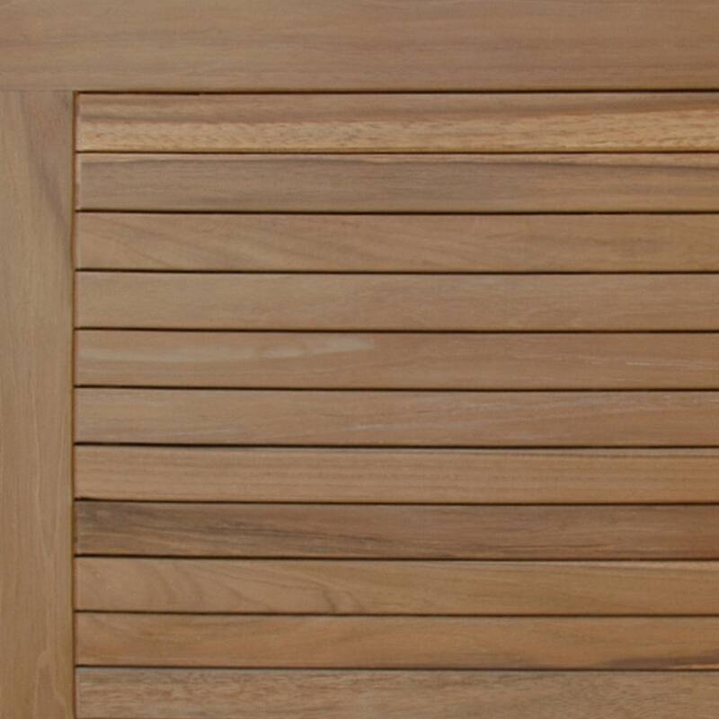 HomeRoots Natural Teak 39" Shower Mat