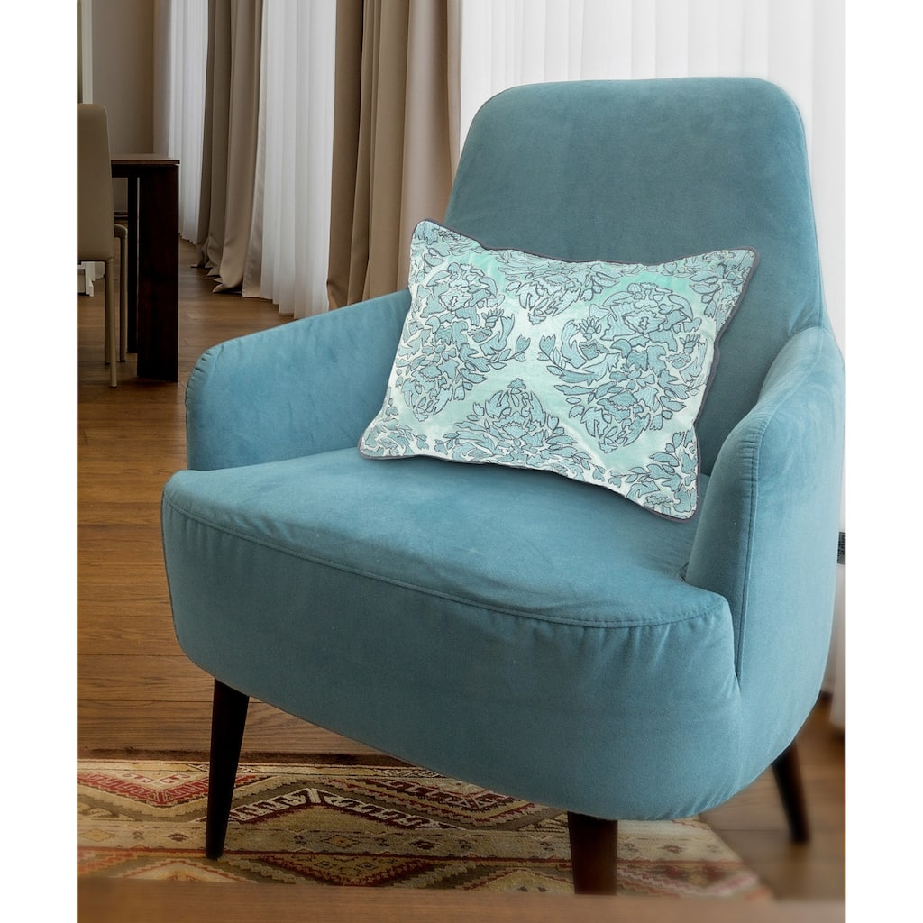 Sevita Mint and Gray Decorative Throw Pillow