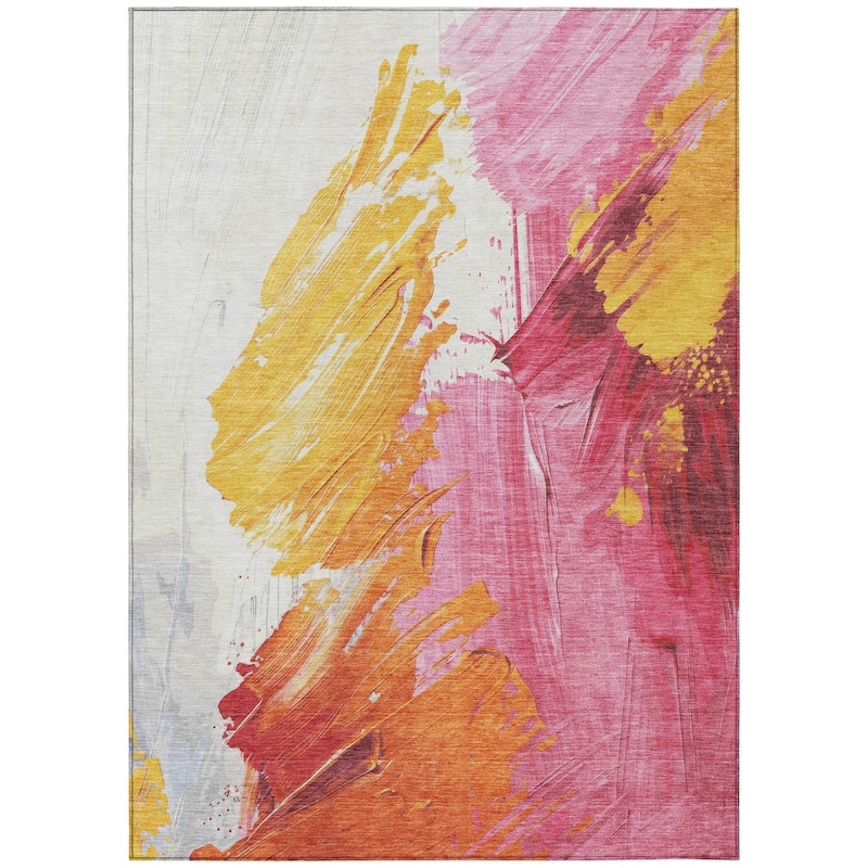 HomeRoots Abstract Transitional Rectangle Outdoor Rug