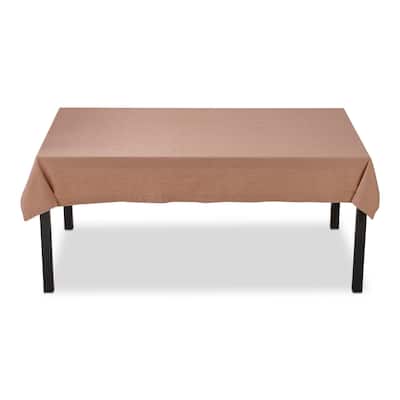 Threads Slub Blush Cotton Tablecloth, 84"L x 60"W, 2.0" Hem - 60 x 84