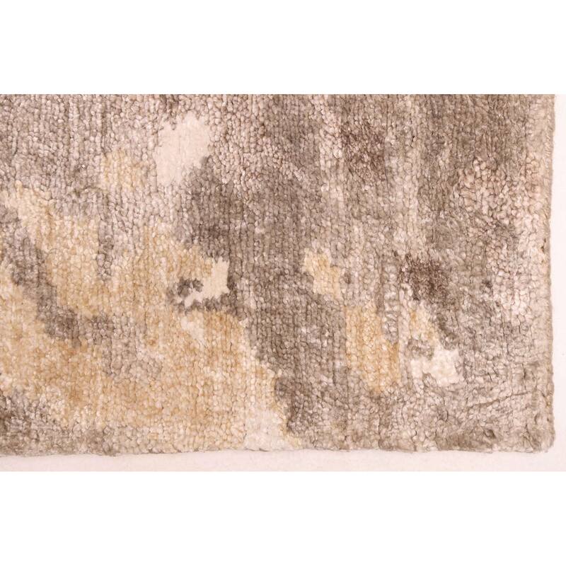 ECARPETGALLERY Hand-knotted Legacy Grey Silk Rug - 5'8 x 7'11