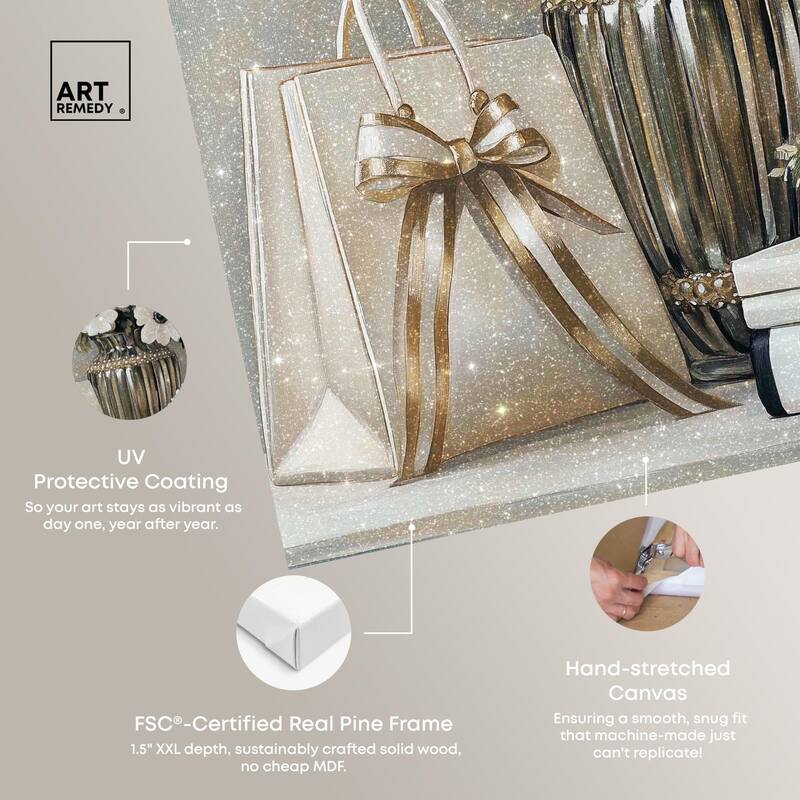 Elegant Flowers Books Neutral Canvas by Art Remedy, Gallery Wrapped