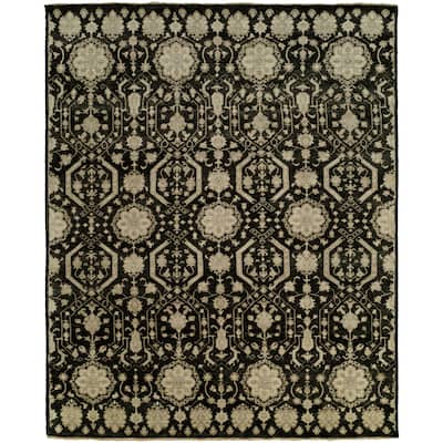 Traditional Multi-Colored Hand-Knotted Wool Area Rug