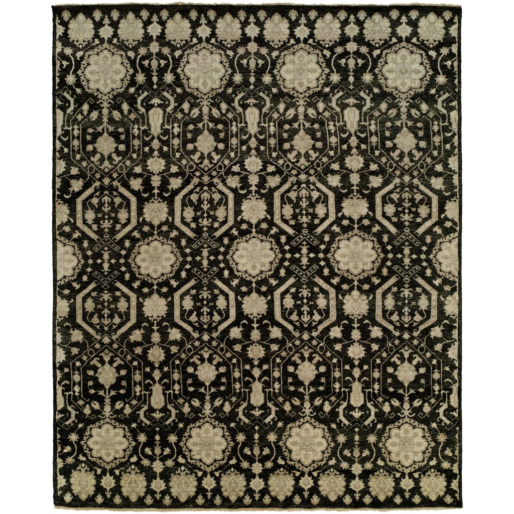 Traditional Multi-Colored Hand-Knotted Wool Area Rug