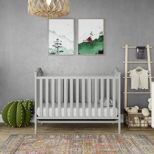slide 2 of 34, Avenue Greene Raiyan 2-in-1 Convertible Wood Nursery Crib