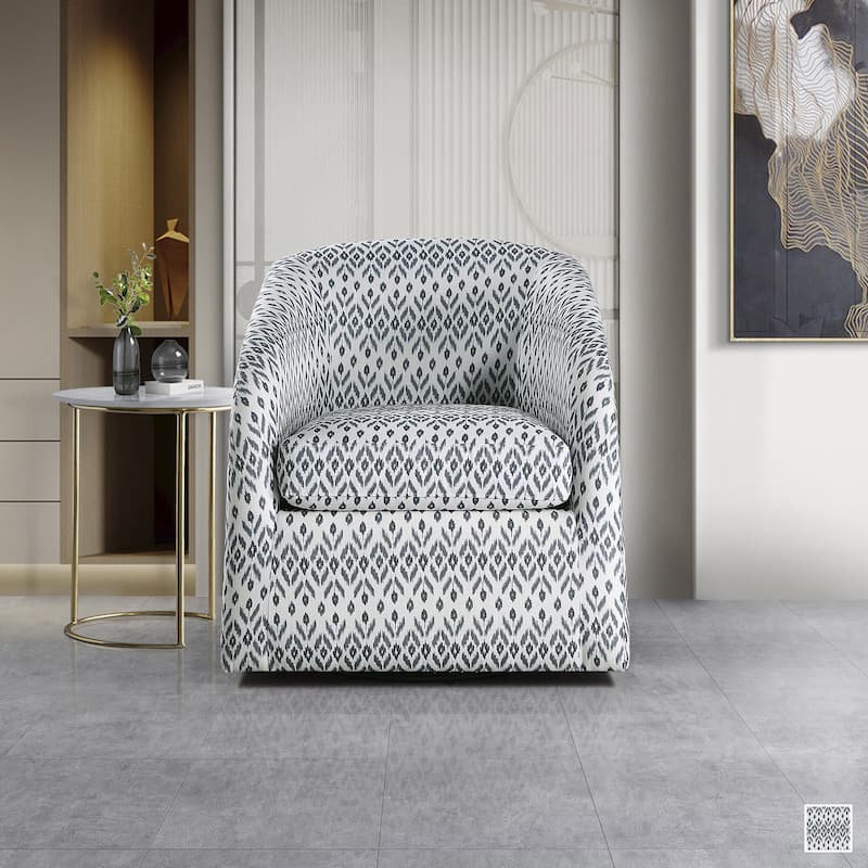 Agrela Textured Fabric Swivel Chair