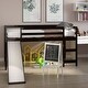 preview thumbnail 5 of 8, Gymax Twin Size Loft Bed with Slide Wood Low Sturdy Loft Bed Bedroom