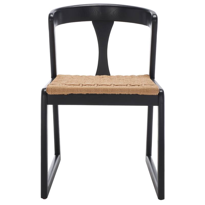 SAFAVIEH Couture Vjera Woven Dining Chair (Set of 2) - 23 In W x 21 In D x 33 In H - 19"Wx21"Dx33"H
