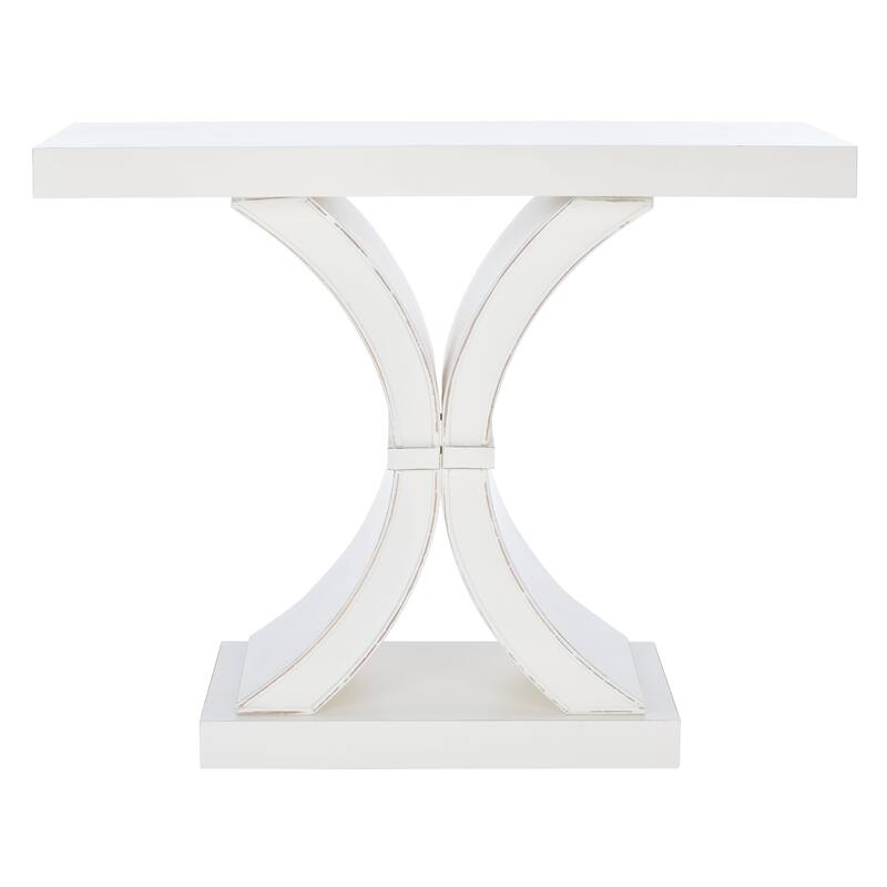 Distressed Hedwig Black SAFAVIEH Dryden Console. - 40" W x 16" D x 32" H - 40Wx16Dx32H - Cream