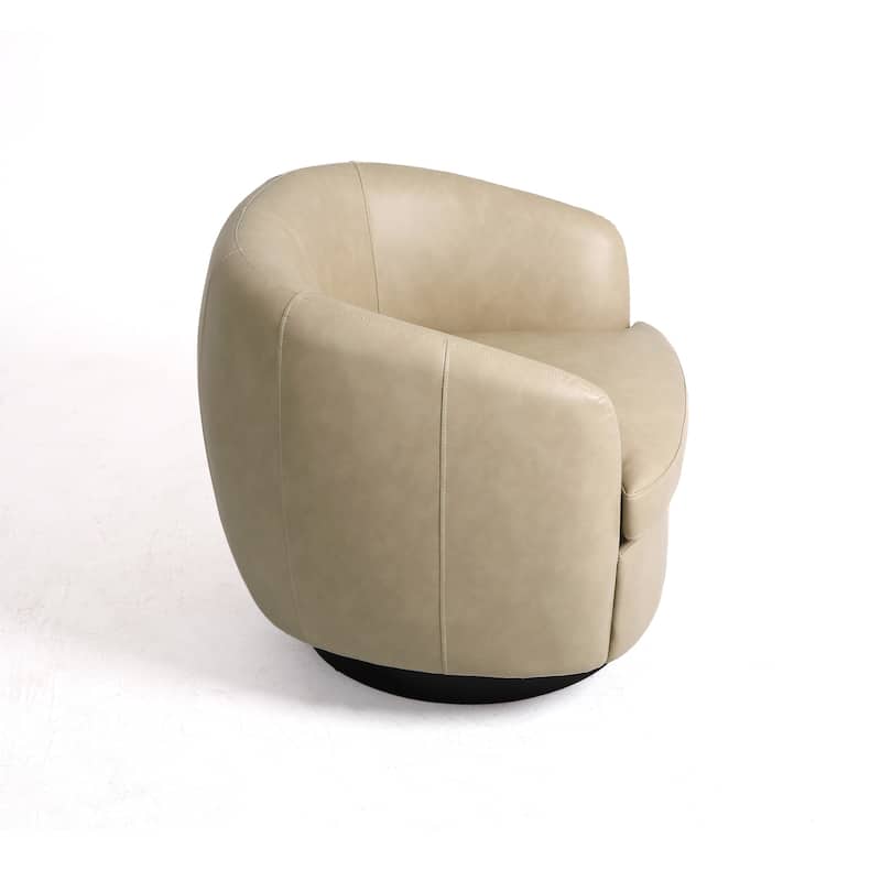 Upholstered Swivel Barrel Chair Set of 2