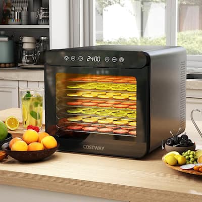 1-24H Timer Food Dehydrator Drying Machine W/ 7 Stainless Steel Trays