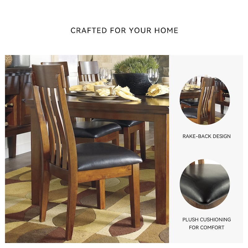 Ralene Dining Room Chair - Set of 2 - Medium Brown - 19.5" W x 22.63" D x 40.25" H