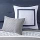 preview thumbnail 10 of 40, 510 Design Powell Navy/ White 8 Piece Embroidered Comforter Set