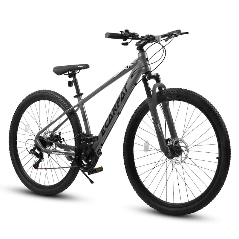 A29367 29 Inch Mountain Bike 21 Speed, Suspension Fork, Aluminum Frame Disc Brake, Mountain biking for both men and women. - Gray