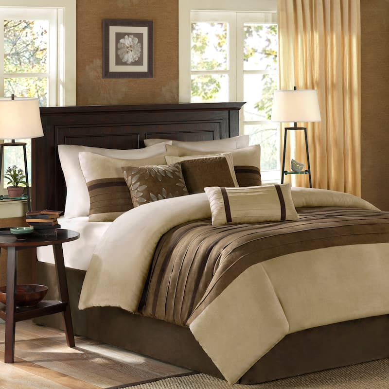 Madison Park Teagan 7 Piece Comforter Set - Natural - California King