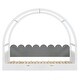 preview thumbnail 10 of 28, Twin Size Stretchable Vaulted Roof Bed for Kids, Adjustable to King Size, House Shape with Safety Guardrails, White+Grey