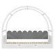 preview thumbnail 10 of 9, Twin Size Vaulted Roof Bed with Stretchable Design, White+gray