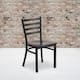 Option walnut wood seat/black metal frame