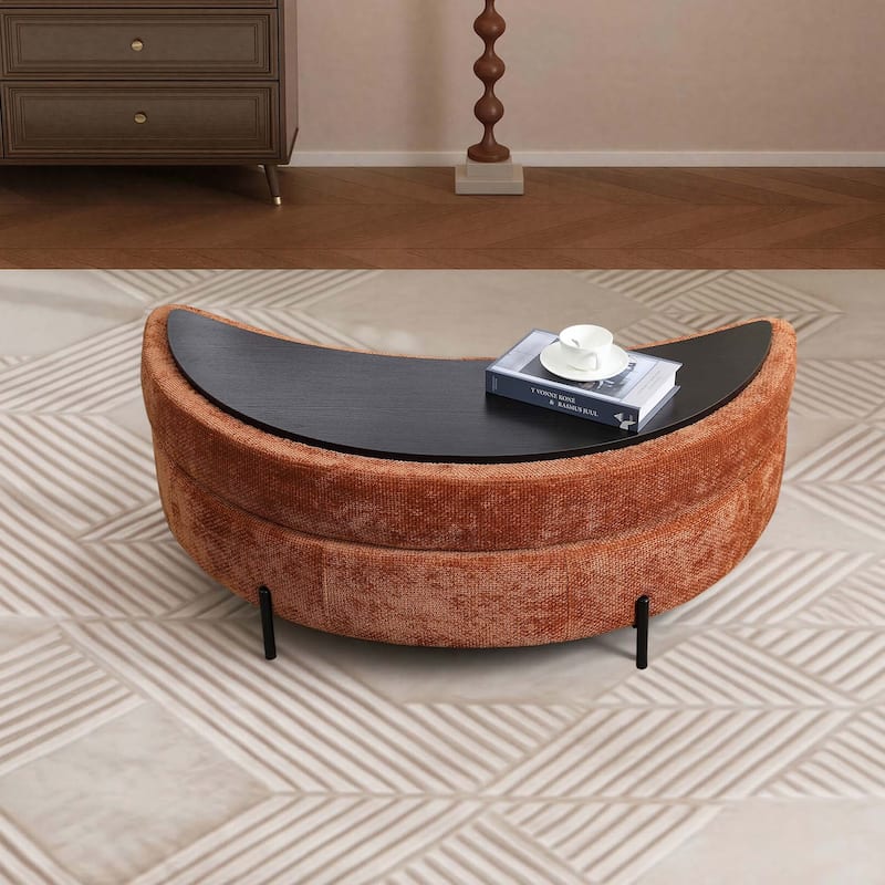 59.8''W Oversized Sofa Chair Set, Round Accent Barrel Chair With 5 Pillows and 1 Storage Ottoman