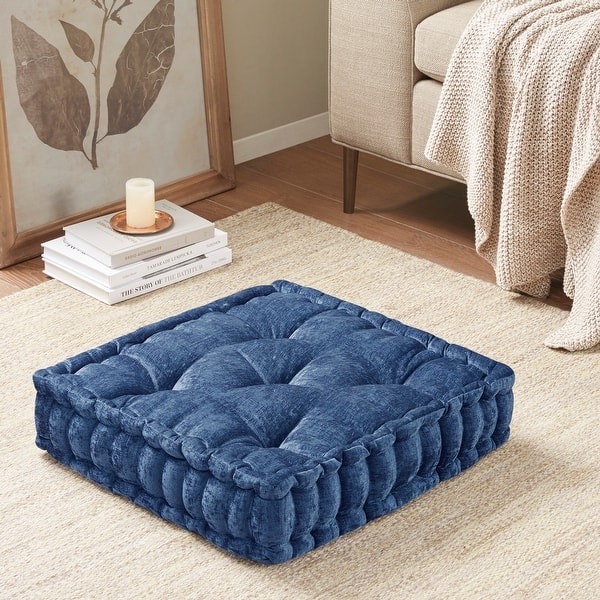 Intelligent Designs Charvi Poly Chenille Square Floor Pillow Cushion - On  Sale - Bed Bath & Beyond - 21596131