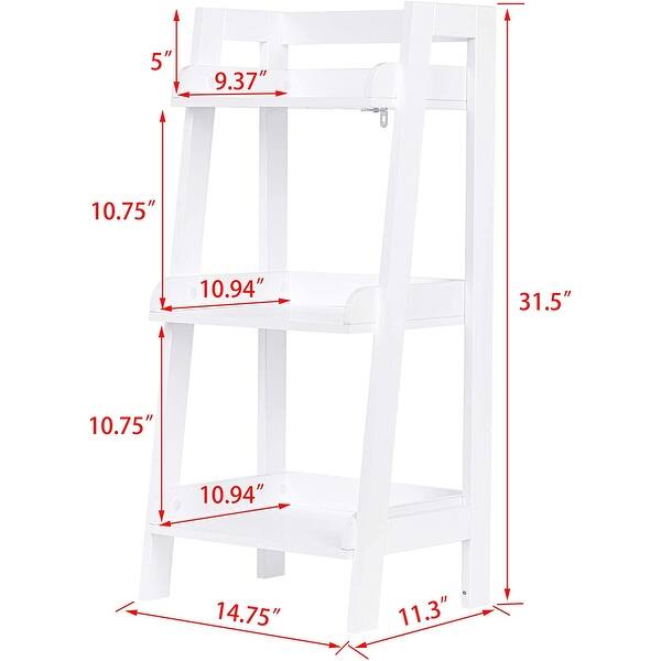 UTEX 3Tier Ladder Shelf, Bathroom Shelf Freestanding, 3Shelf