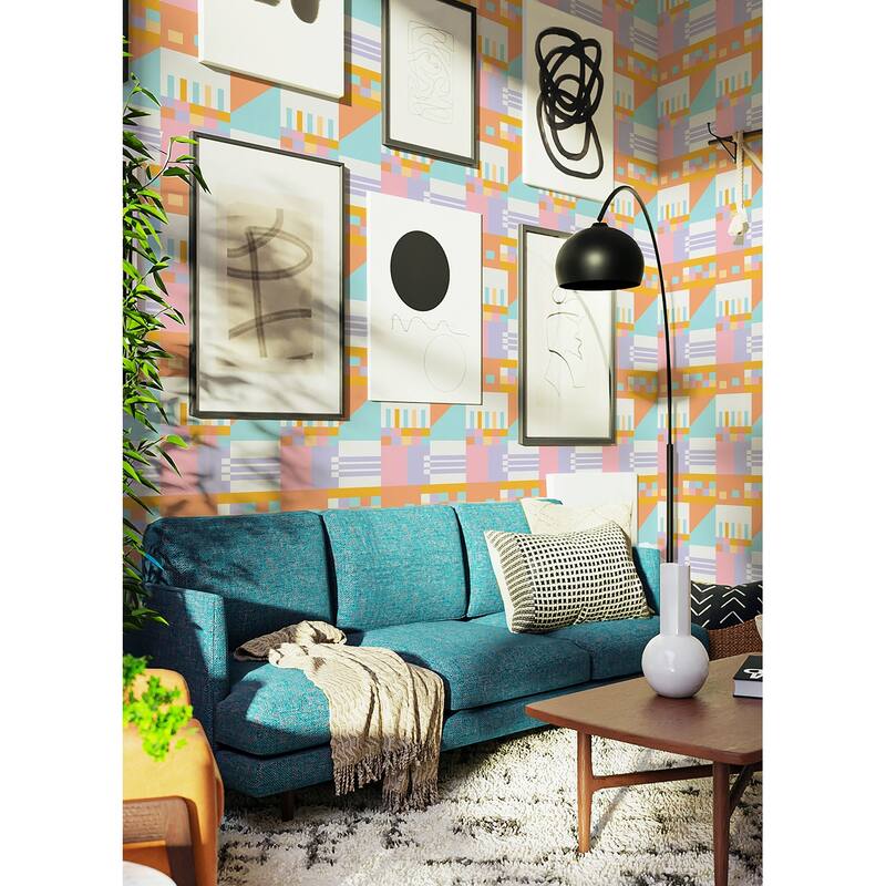Aelfie Multi Warm Kiki Shapes Peel & Stick Wallpaper