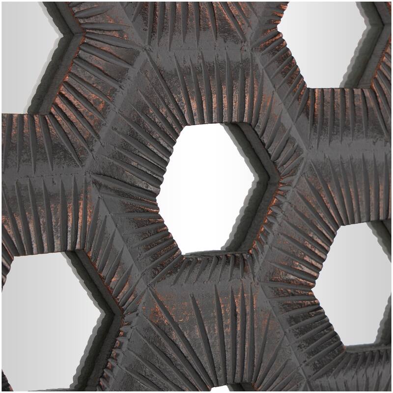 Gray Wooden Handmade Inspired Coral Home Wall Decor with Mirror Backing