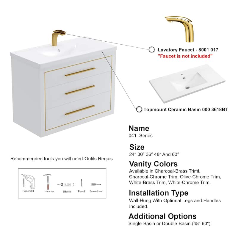 LaLa 36" Single Vanity Set