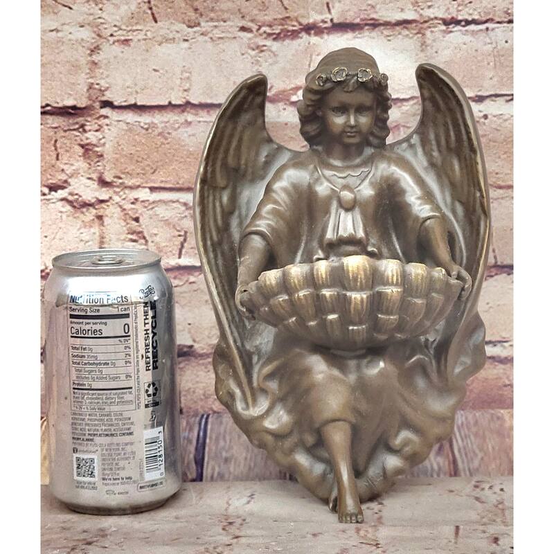 Original Milo Young Guardian Angel Wall Mount Genuine Bronze Statue Sculpture Nr