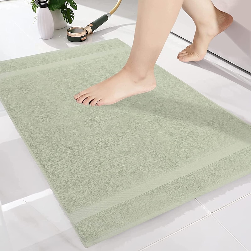 GOTS Certified Organic Cotton Feather Touch Quick Dry 900 GSM Bath Mat, 20"X33"