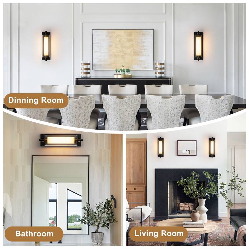 Double-Layer Cylindrical Clear Glass LED Wall Sconce Modern Industrial