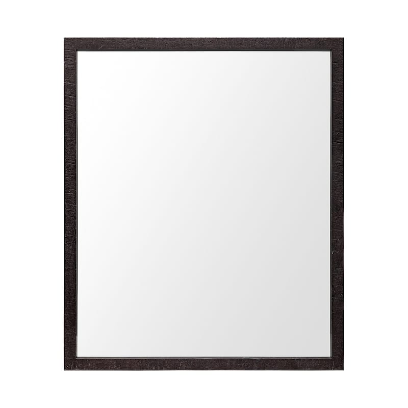 HomeRoots 26" Black Framed Bathroom Vanity Mirror - 21.50 in. x 25.50 in. x 1.75 in.