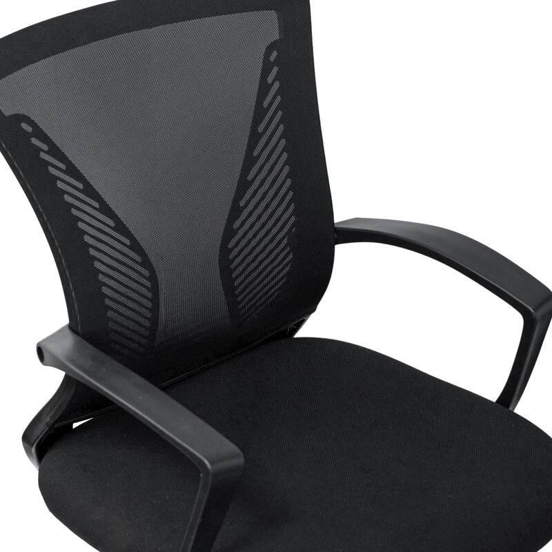 Techni Mobili Ergonomic Mesh Office Chair, Breathable Black Task Chair for Home Office or Study with Adjustable Height Tilt