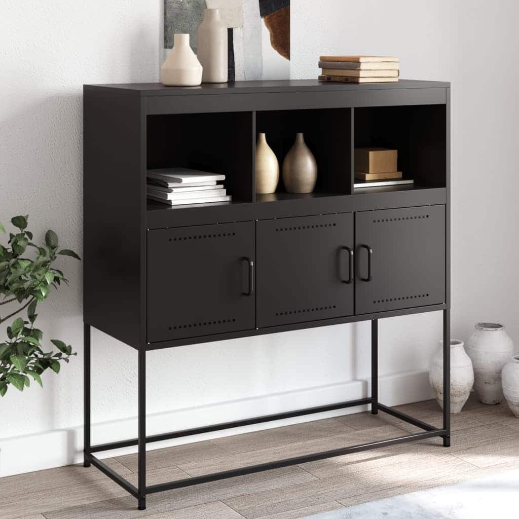 vidaXL Sideboard Cupboard Home Organizer Living Room Furniture Cold-rolled Steel - 39.6 x 100.4 x 42.1