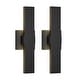 preview thumbnail 38 of 94, Aluminum LED Outdoor Wall Sconce Black Exterior Wall Light (1 / 2Pack) 2Pack/15.74in - Black