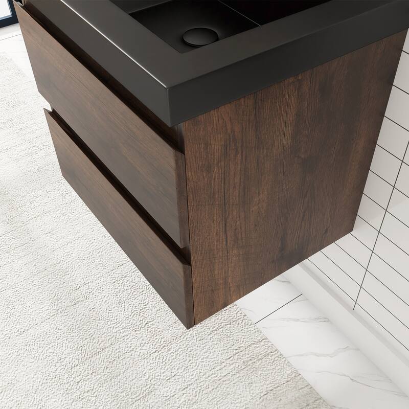 Floating Bathroom Vanity with Quartz Sand Top